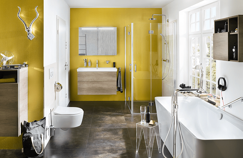 Modernes Designbad mit hohem Glamour-Faktor
